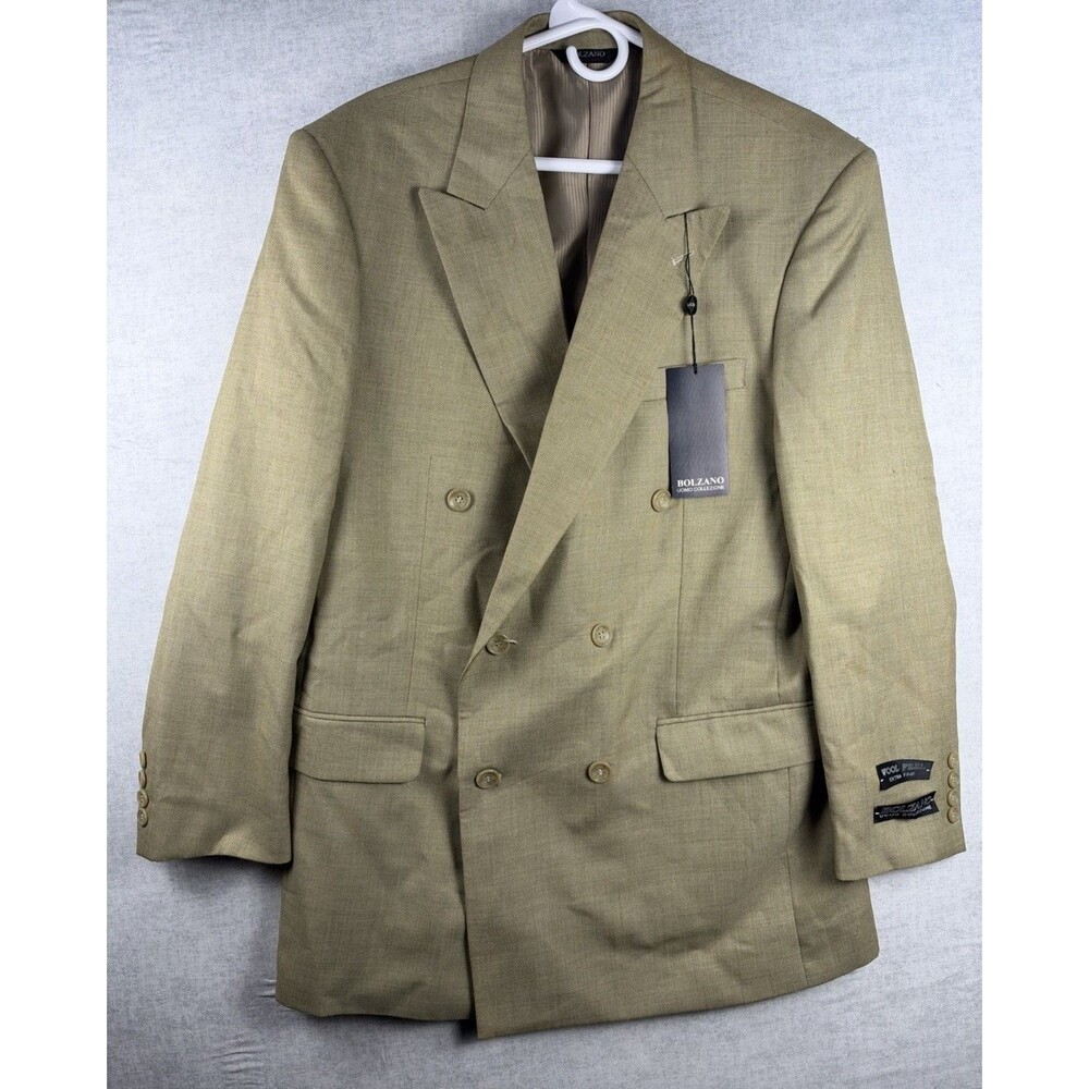 NWT Bolzano Uomo Florence 40R Suit Jacket Extra Fine Wool Feel Barley Color